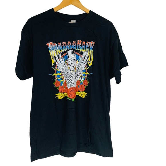 Voodoo Rock Faded Concert Band Music Festival Guitar T-Shirt Vintage Style Rock - Picture 2 of 4